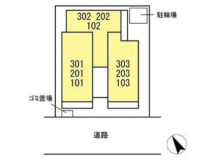 クロエ橋本(2LDK/1階)の間取り写真