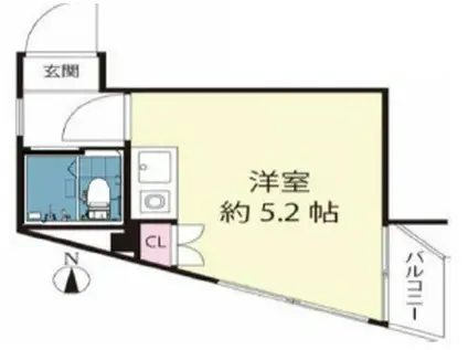 トップ上板橋(ワンルーム/4階)の間取り写真