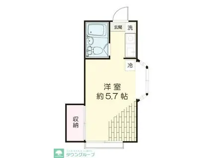 MYハイツ(ワンルーム/1階)の間取り写真