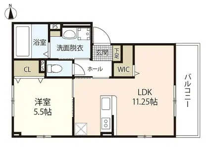 COSTA.FELICE(1LDK/1階)の間取り写真