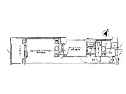アクロス目黒タワー(1SLDK/5階)の間取り写真
