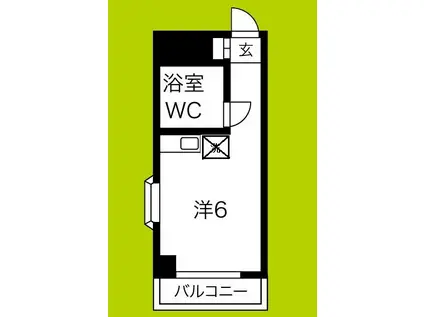 スーパーリッチ314(ワンルーム/8階)の間取り写真