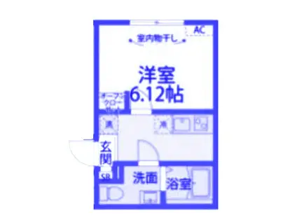 カインドネス武蔵浦和II(1K/2階)の間取り写真