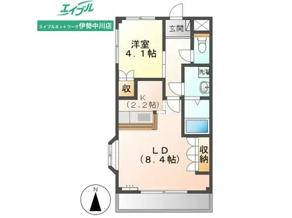 E-STAGE I(1LDK/1階)の間取り写真