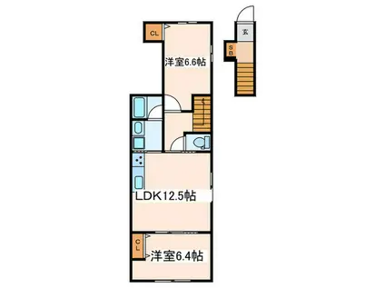 VIOLA(2LDK/2階)の間取り写真