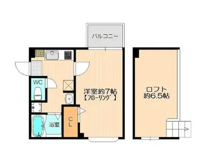 イル・グラッツィア大濠西I(1K/4階)の間取り写真