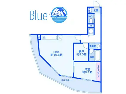 THE TAKASUNA KULTURCE(1SLDK/1階)の間取り写真