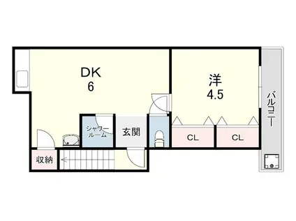 プチメゾンKONDO(1K/2階)の間取り写真
