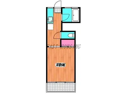 エメルハイツ方南(1K/1階)の間取り写真