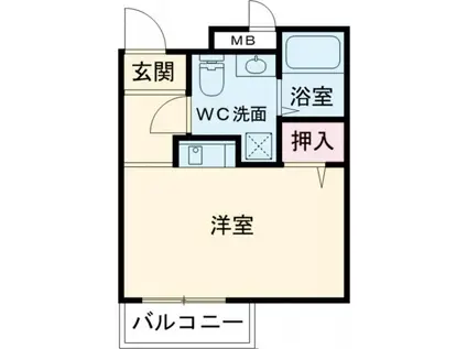 レジデンス遊園前(ワンルーム/1階)の間取り写真