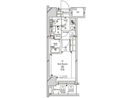 ラフィスタ川崎II(1K/2階)の間取り写真