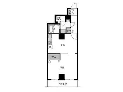 レジデンスカープ今池(1DK/8階)の間取り写真