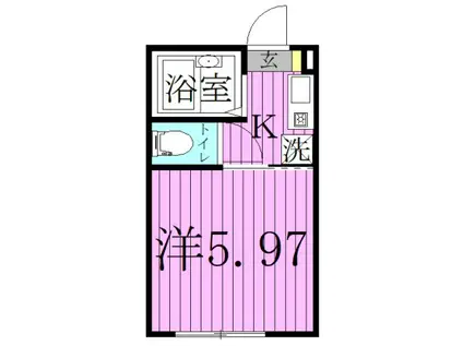 BUNCA北千住(1K/2階)の間取り写真