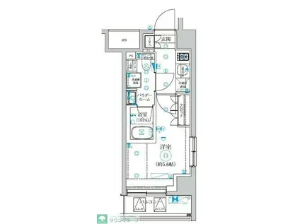 セジョリ横浜ウエストIII(1K/2階)の間取り写真