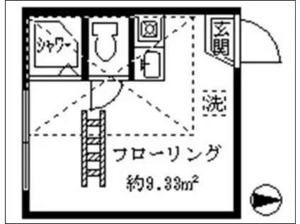 クレールメゾン(ワンルーム/2階)の間取り写真