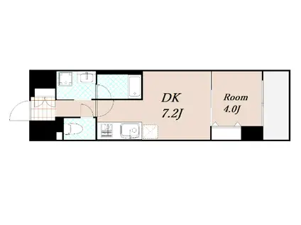 レオンコンフォート本町東II(1DK/12階)の間取り写真