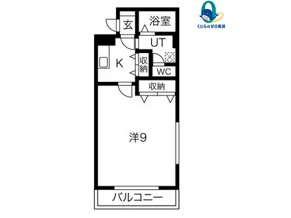 キャノンピア鶴舞(1K/3階)の間取り写真