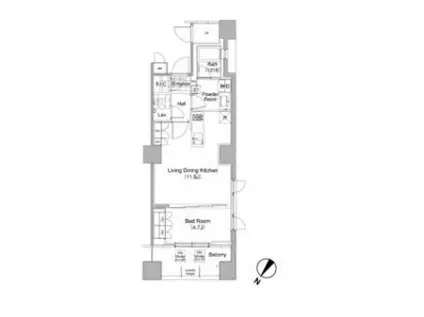 コンフォリア東池袋ウエスト(1LDK/8階)の間取り写真