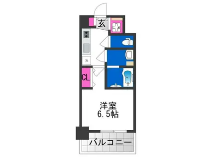 スプランディッド阿倍野(1K/7階)の間取り写真