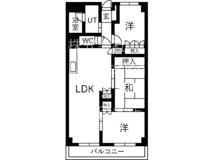 ルノン大森ドゥ(3LDK/4階)の間取り写真