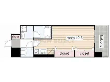 LIBERTA CARINO(ワンルーム/2階)の間取り写真