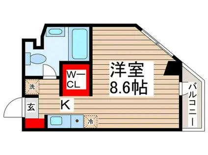 ART APARTMENT IN OOTAKA‐NO‐MORI(1K/5階)の間取り写真