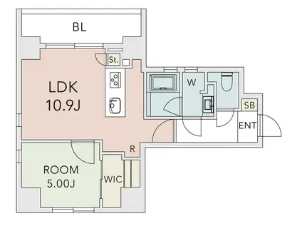 クレアーレ武蔵小山レジデンス(1LDK/7階)の間取り写真