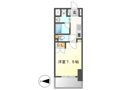 アマーレ葵(1K/2階)の間取り写真