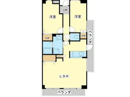 ギャラクシーホーヨー(2LDK/2階)の間取り写真