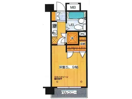 アルピナ(1K/1階)の間取り写真