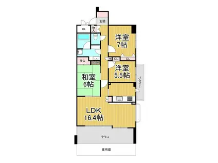 メゾン北昭和町(3LDK/1階)の間取り写真