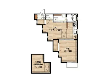 JOHN CLASSICS PT.8-ジョン・クラシック 8(1LDK/2階)の間取り写真