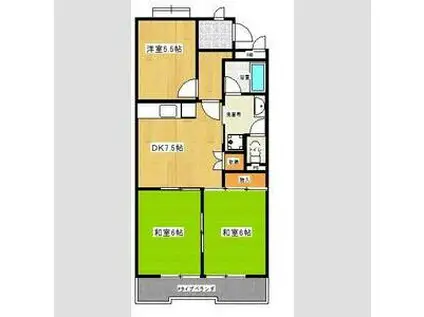 ガーデンハイツエクレール(3DK/3階)の間取り写真