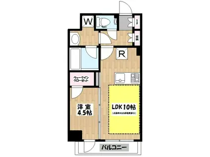 ピアース世田谷松原(1LDK/6階)の間取り写真