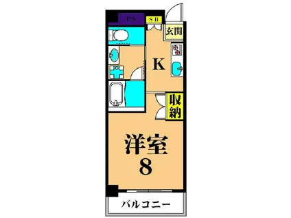 ステラトウショウ(1K/2階)の間取り写真