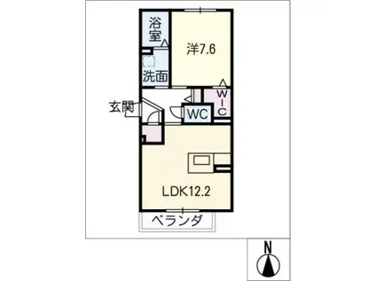 プルメリアテラス(1LDK/3階)の間取り写真