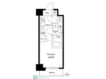ハーモニーレジデンス武蔵小杉002(1K/7階)の間取り写真