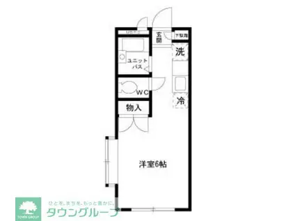 アベニューK(1K/2階)の間取り写真