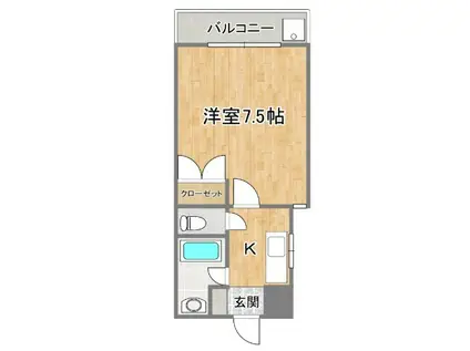 辻産業第5ビル(1K/3階)の間取り写真