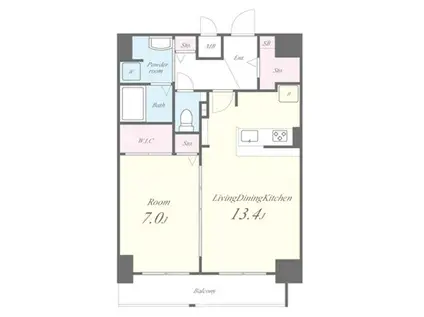 TSI TSI(1LDK/6階)の間取り写真
