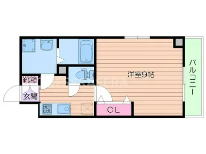 グランシエール都島(1K/2階)の間取り写真