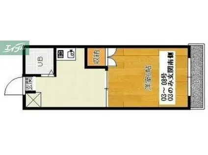 エバンス津島(1K/2階)の間取り写真