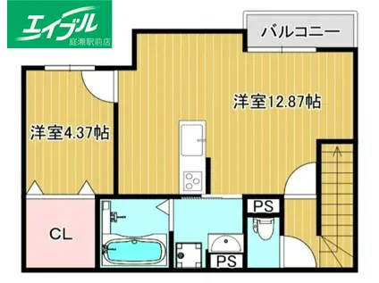 CASA GRANDE(1LDK/2階)の間取り写真
