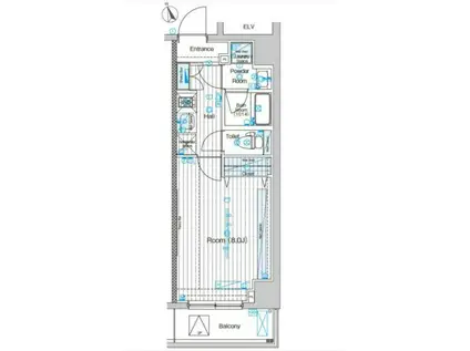 フュージョナル浅草(1K/3階)の間取り写真