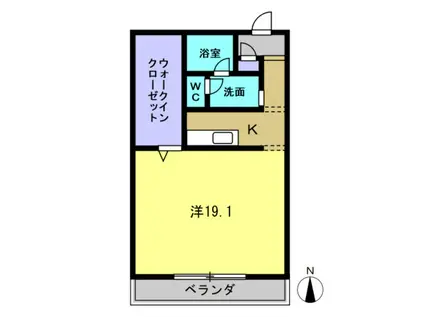 第10タツミビル西館(ワンルーム/5階)の間取り写真