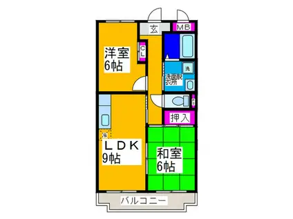 メゾンプレミール(2LDK/3階)の間取り写真
