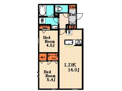 シェリー(2LDK/2階)の間取り写真