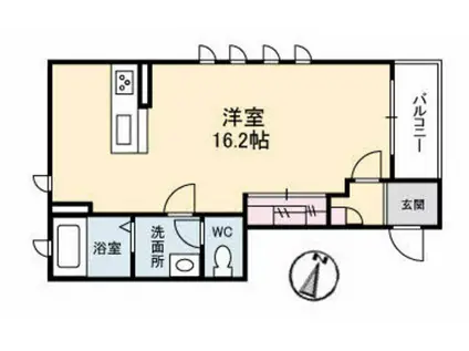 ウムヴェルト ビル(ワンルーム/3階)の間取り写真