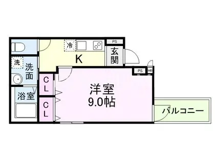 フジパレス河内山本サウス(1K/1階)の間取り写真