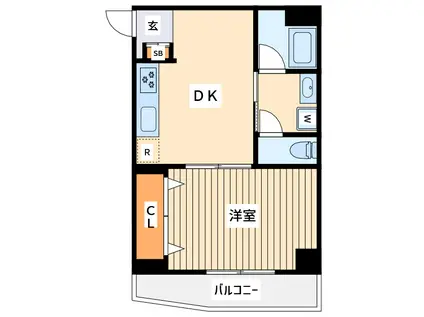 ウィンリット・マンション(1DK/3階)の間取り写真